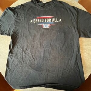 NHRA Drag Racing Speed For All Graphic T-Shirt Gildan Heavy Cotton XL Racing